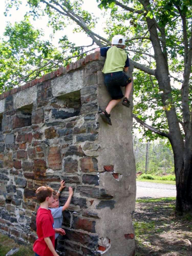 Eric climbing wall